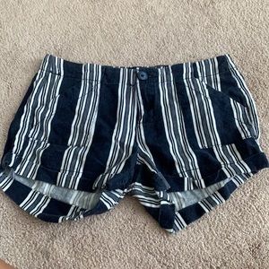 Blue striped shorts